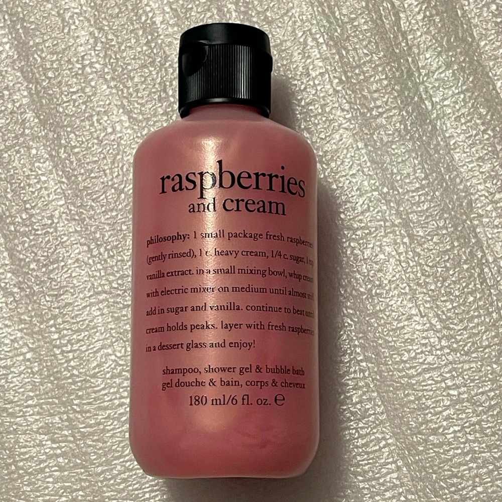 Philosophy Raspberries and Cream 3-in-1 Shampoo, Shower Gel & Bubble Bath - NWT